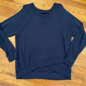 Athleta serenity criss cross sweatshirt. Navy. Size small.